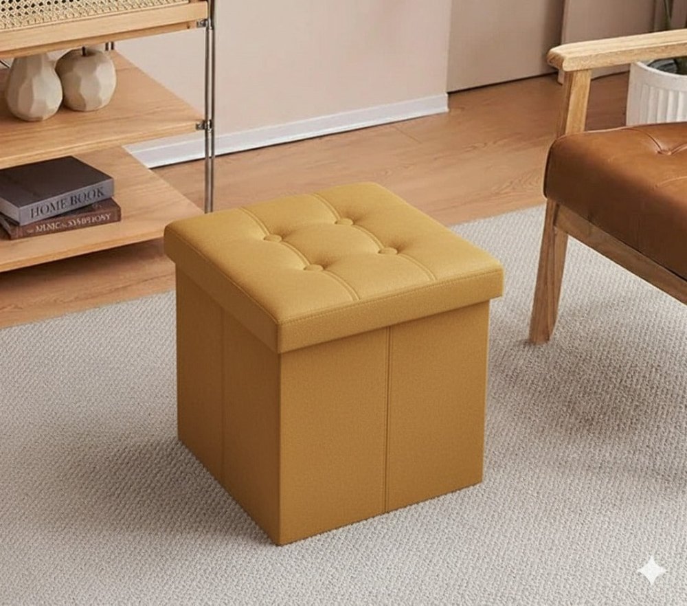 Square Shape Luxury Ottoman Stool - 1464 - myhomestyle.pk