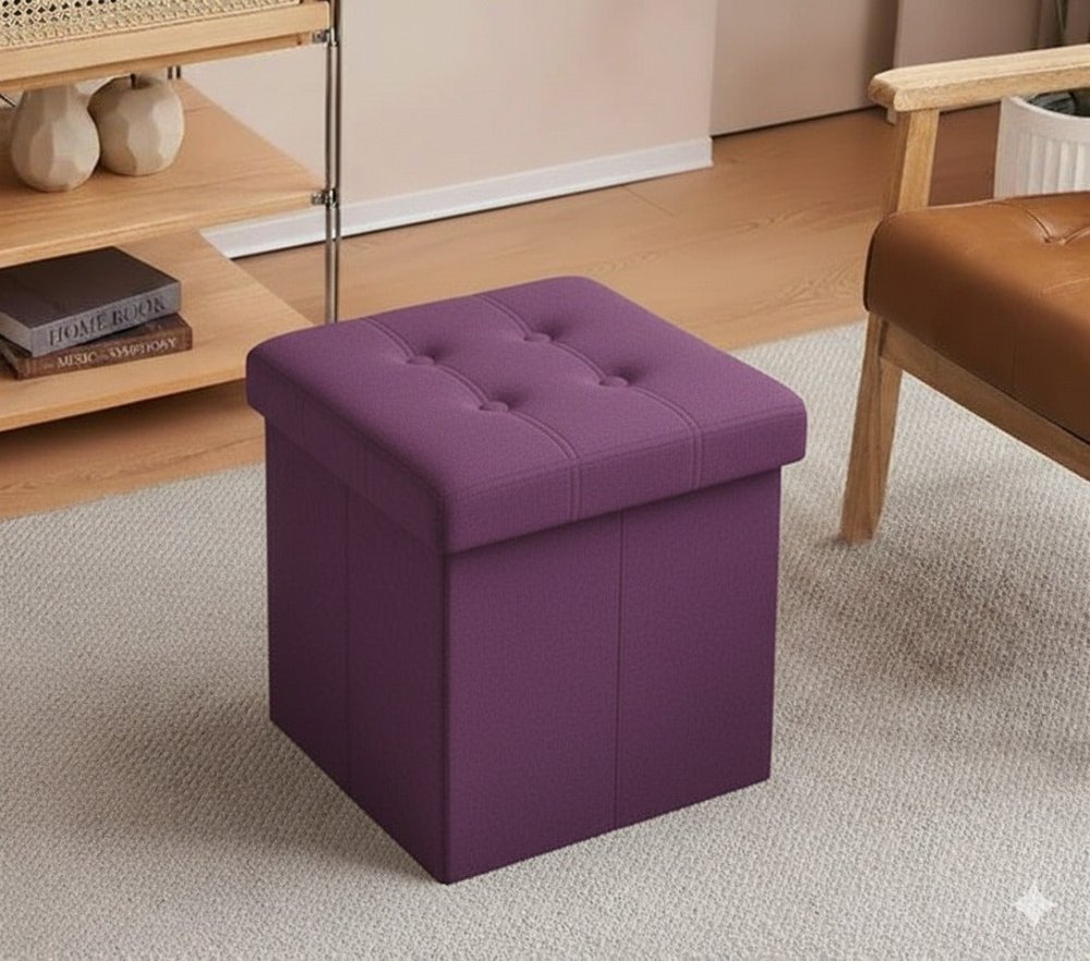 Square Shape Luxury Ottoman Stool - 1464 - myhomestyle.pk