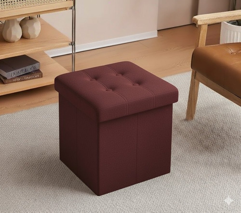 Square Shape Luxury Ottoman Stool - 1464 - myhomestyle.pk
