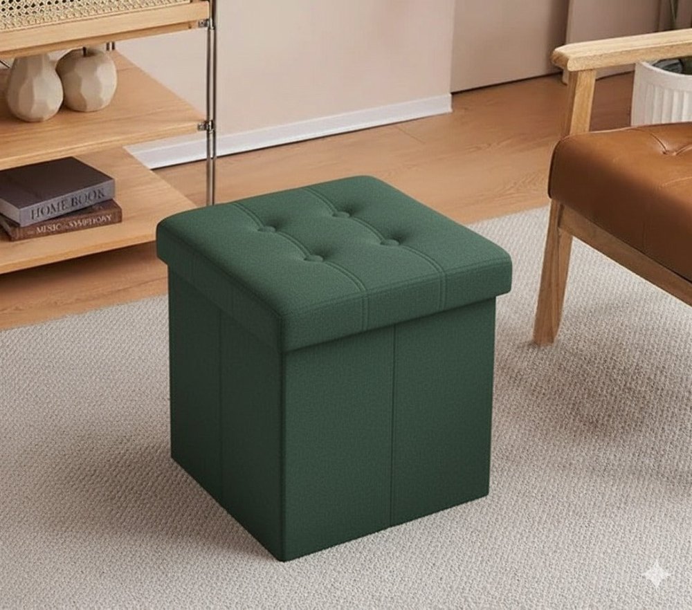 Square Shape Luxury Ottoman Stool - 1464 - myhomestyle.pk