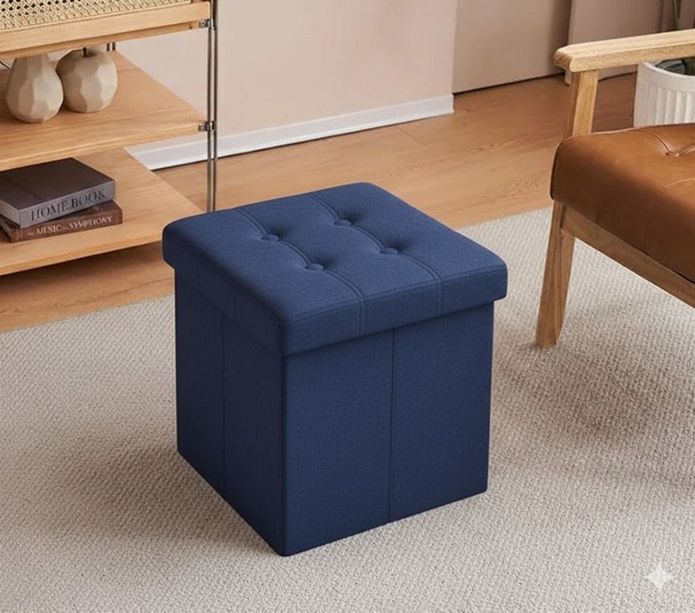 Square Shape Luxury Ottoman Stool - 1464 - myhomestyle.pk