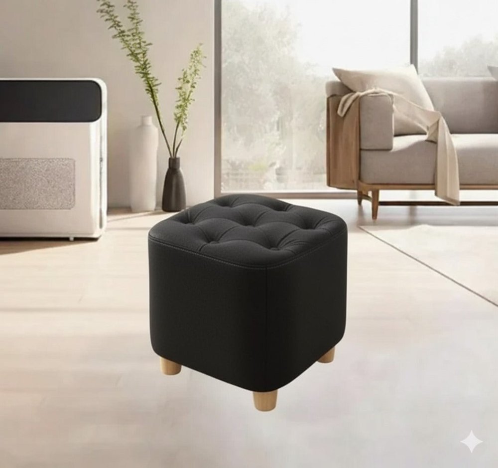 Square Wooden Luxury Stool - 1455 - myhomestyle.pk