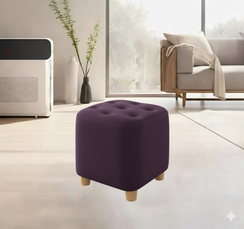 Square Wooden Luxury Stool - 1455 - myhomestyle.pk