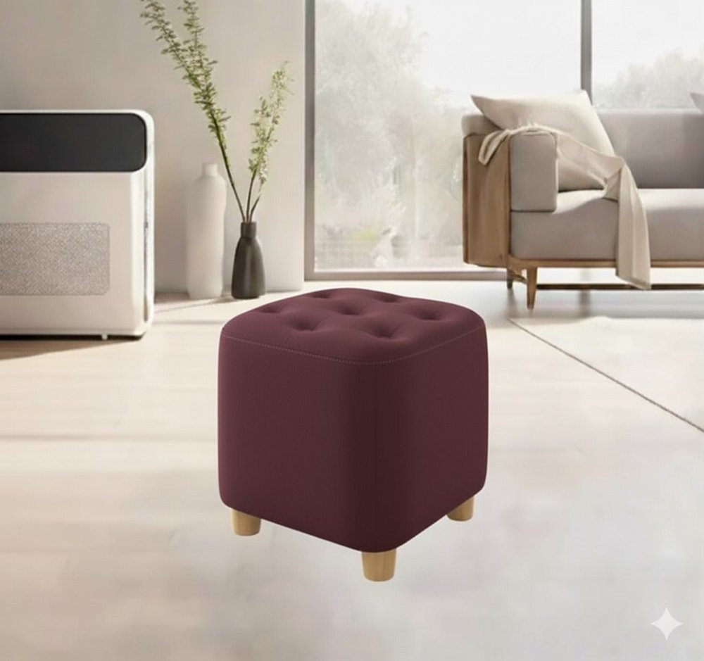 Square Wooden Luxury Stool - 1455 - myhomestyle.pk