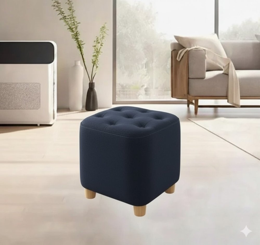 Square Wooden Luxury Stool - 1455 - myhomestyle.pk