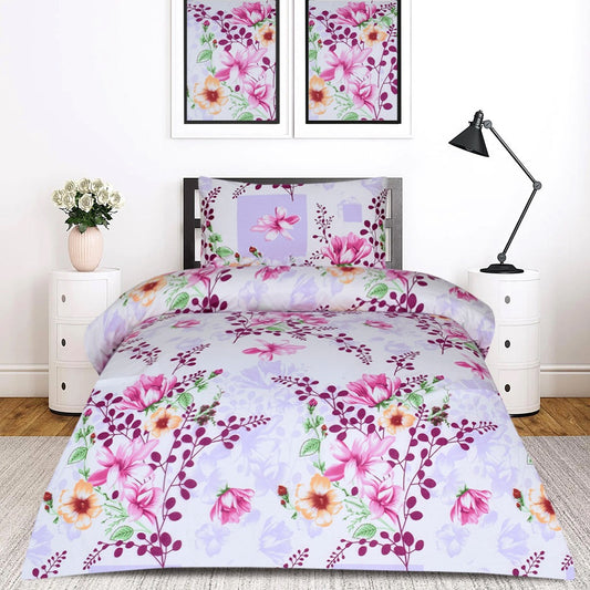 2 Pcs Printed Bed Sheet MHS-1062