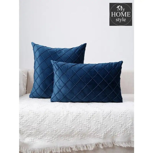 VELVET CUSHION COVER & DUCK PILLOW COVER BLUE - myhomestyle.pk