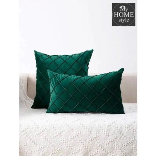 VELVET CUSHION COVER & DUCK PILLOW COVER GREEN - myhomestyle.pk