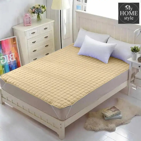 Waterproof Mattress Pad Beige - myhomestyle.pk