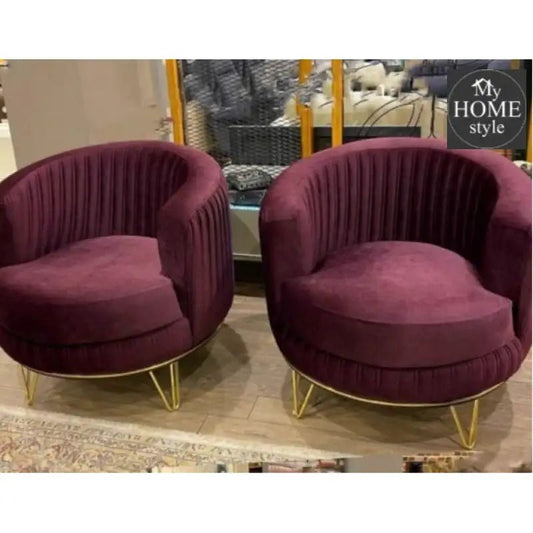 Whirr Tufted Performance Velvet Swivel Chair, In Gold Dusty Rose (2.Chairs) - 1271 - myhomestyle.pk