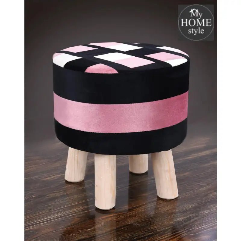 Wooden Round Stool - 1073 - myhomestyle.pk