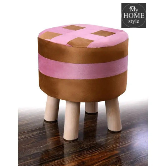 Wooden Round Stool - 1077 - myhomestyle.pk