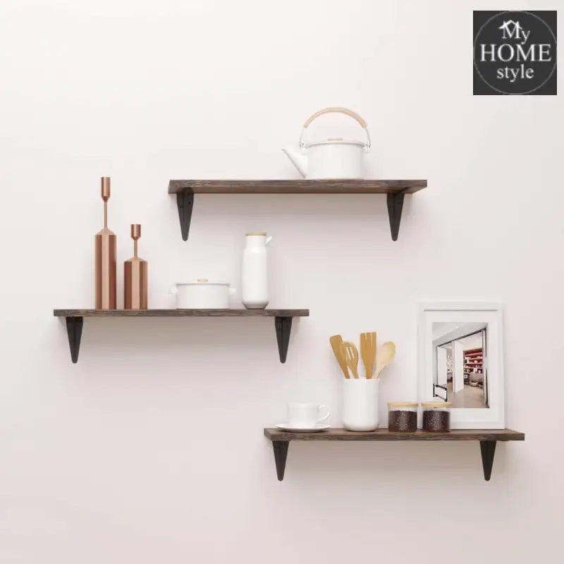 Wooden Shelf floating shelves 3 Tier - myhomestyle.pk