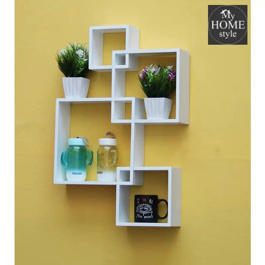 Wooden Shelf floating shelves 4 Tier White - myhomestyle.pk