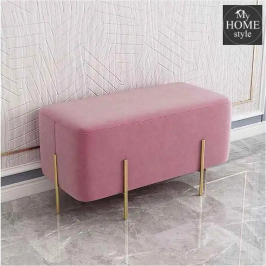 Wooden stool 2 Seater With Steel Stand - 1104 - myhomestyle.pk