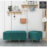 Wooden stool 2 Seater With Steel Stand -1108 - myhomestyle.pk