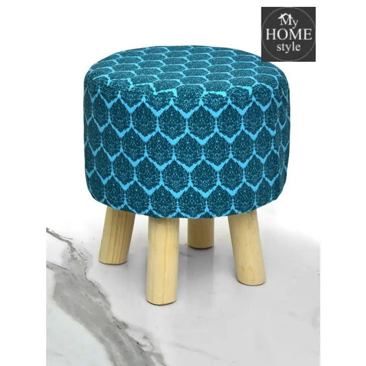 Wooden stool Printed Round Shape - 1239 - myhomestyle.pk