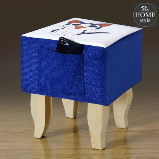 Wooden stool Printed Square shape - 486 V - myhomestyle.pk