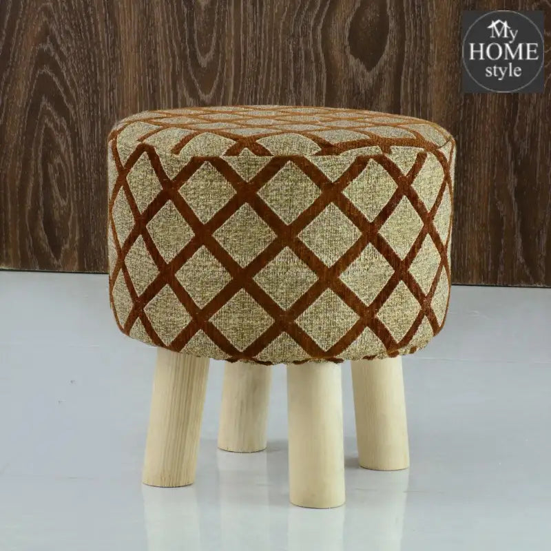 Wooden stool round shape-103 - myhomestyle.pk