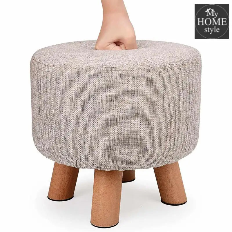 Wooden stool round shape-159 - myhomestyle.pk