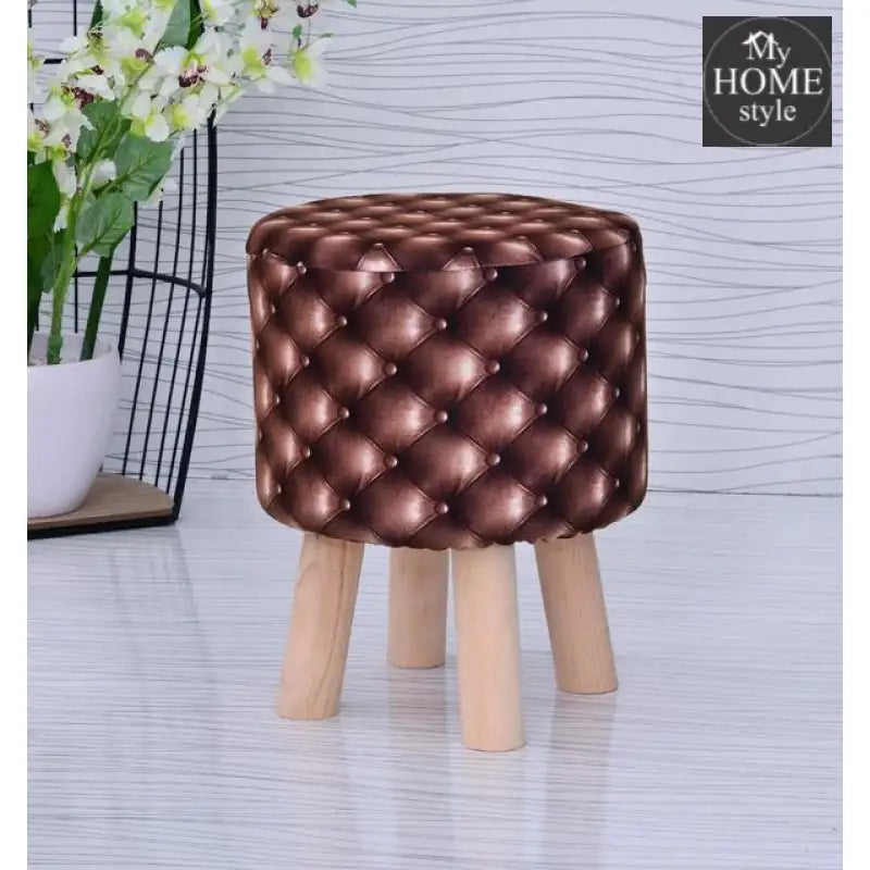 Wooden stool Round shape-244 - myhomestyle.pk