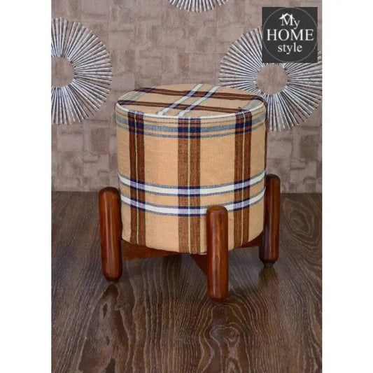 Wooden stool round shape - 37 - myhomestyle.pk