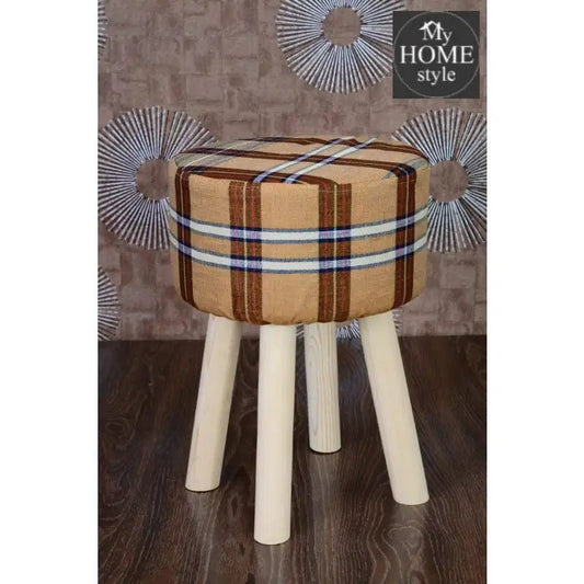 Wooden stool round shape - 39 L - myhomestyle.pk