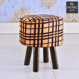 Wooden stool round shape-394 - myhomestyle.pk