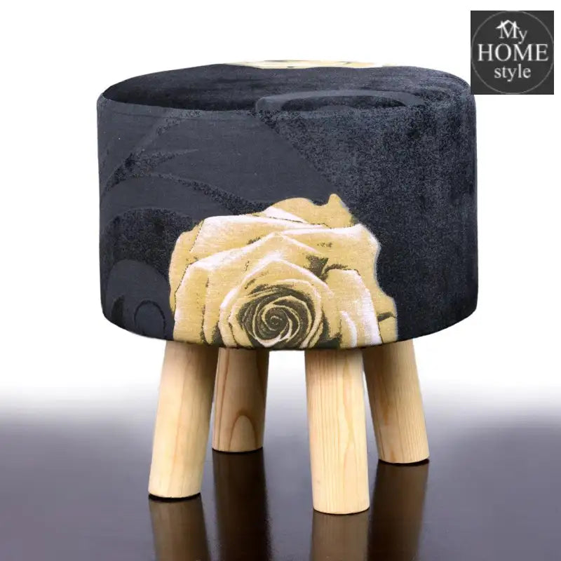 Wooden stool round shape-424 - myhomestyle.pk