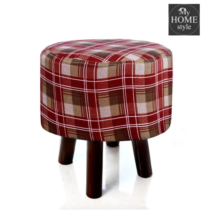 Wooden stool round shape-433 - myhomestyle.pk