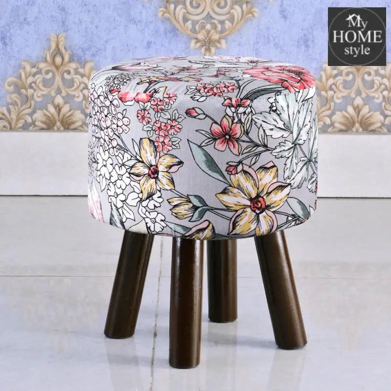 Wooden stool round shape-467 - myhomestyle.pk