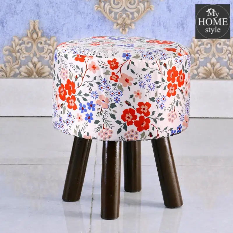 Wooden stool round shape-469 - myhomestyle.pk