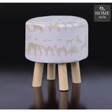 Wooden stool round shape-550 - myhomestyle.pk