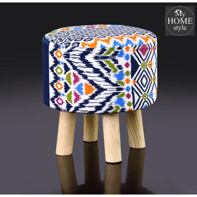 Wooden stool round shape-582 - myhomestyle.pk