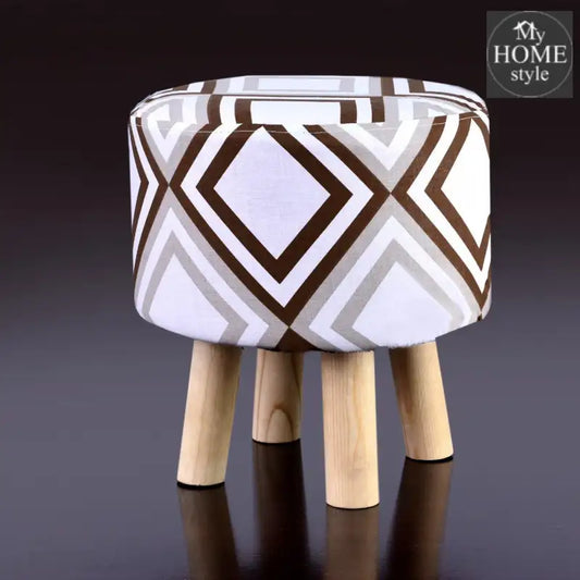 Wooden stool round shape-593 - myhomestyle.pk