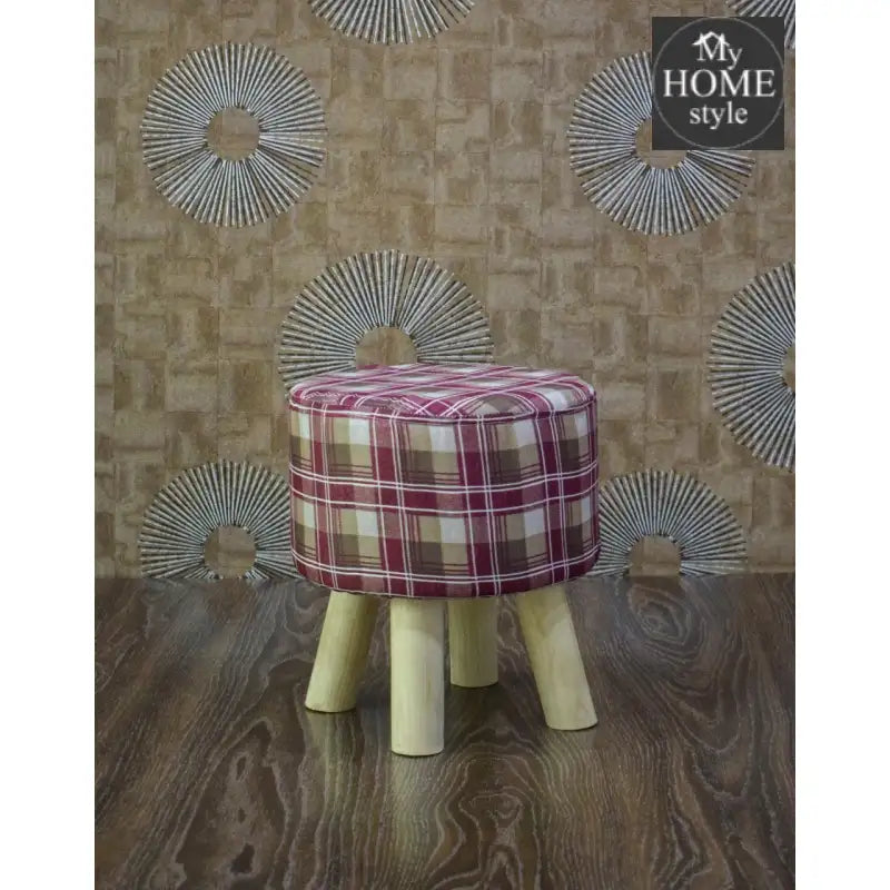 Wooden stool round shape-60 - myhomestyle.pk