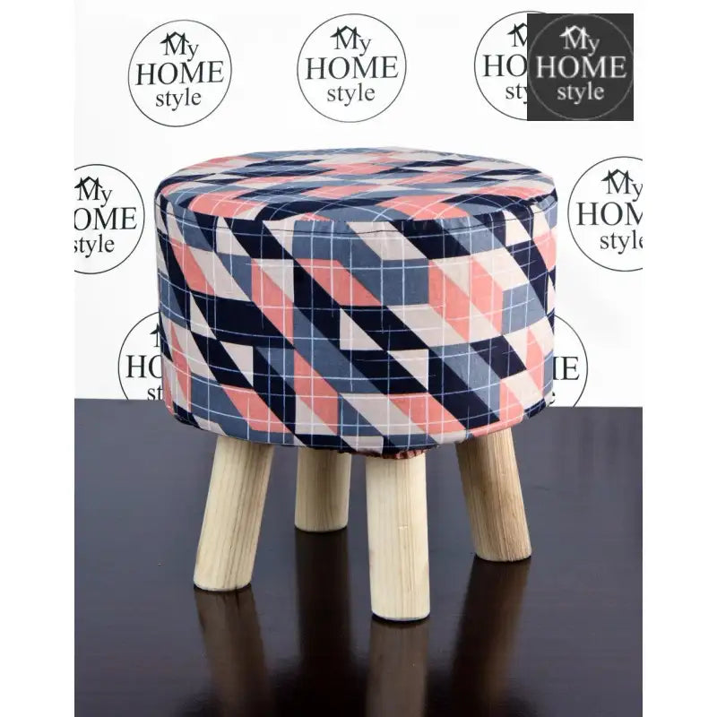 Wooden stool round shape-664 - myhomestyle.pk
