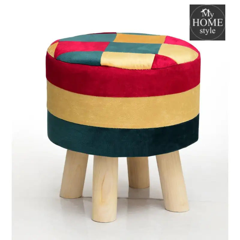 Wooden stool round shape-847 - myhomestyle.pk