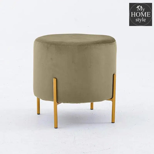 Wooden stool Round shape With Steel Stand - 174 - myhomestyle.pk