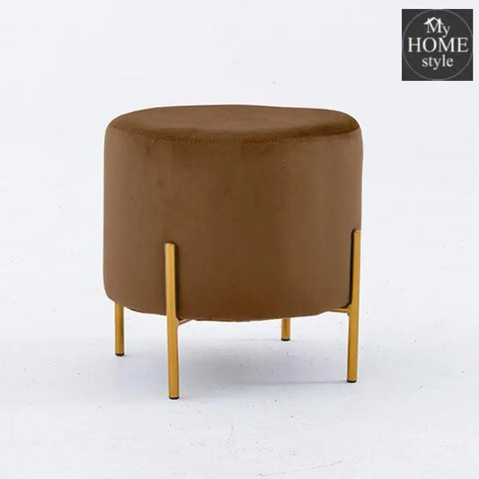 Wooden stool Round shape With Steel Stand - 175 - myhomestyle.pk