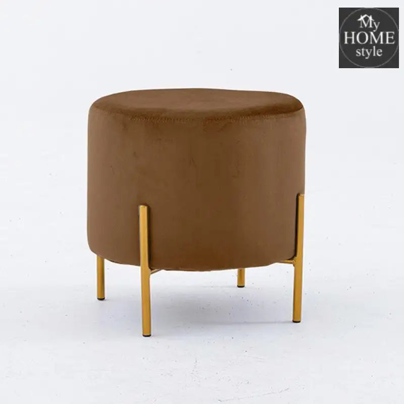 Wooden stool Round shape With Steel Stand -175 - myhomestyle.pk