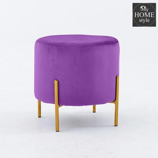 Wooden stool Round shape With Steel Stand - 176 - myhomestyle.pk