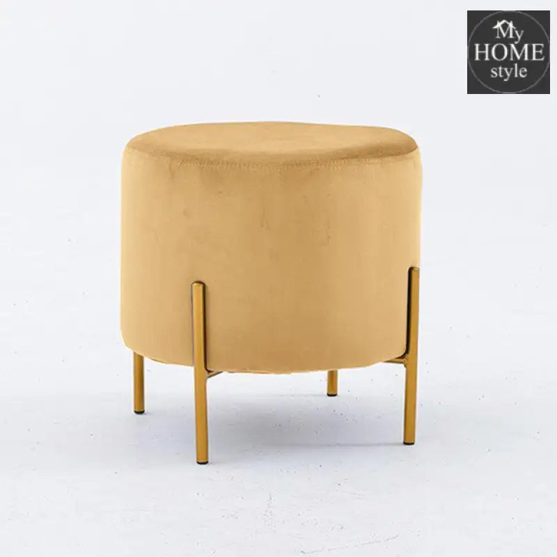 Wooden stool Round shape With Steel Stand -177 - myhomestyle.pk