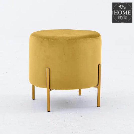 Wooden stool Round shape With Steel Stand - 179 - myhomestyle.pk