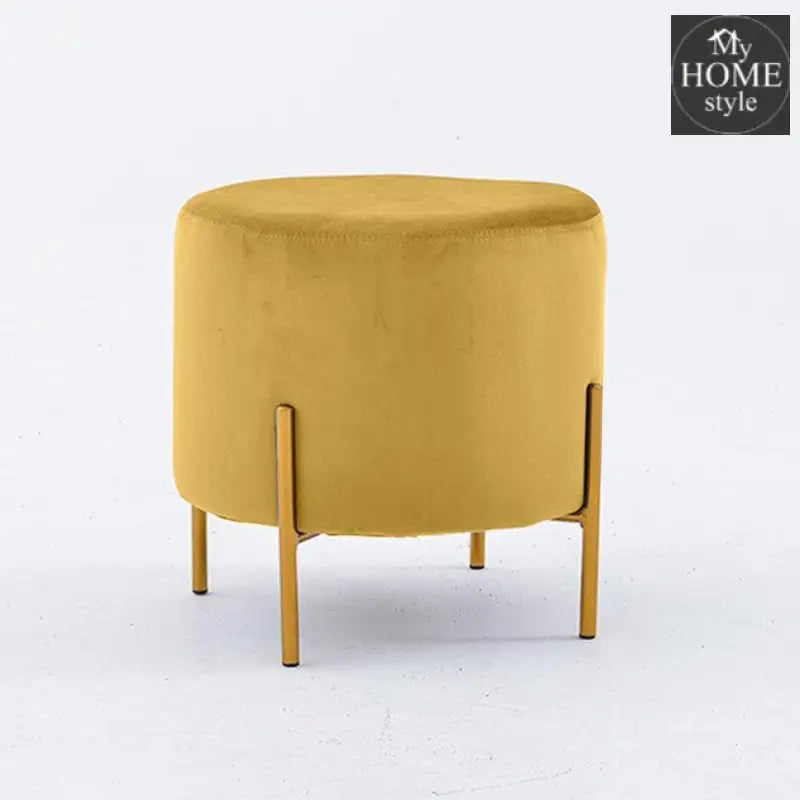 Wooden stool Round shape With Steel Stand -179 - myhomestyle.pk