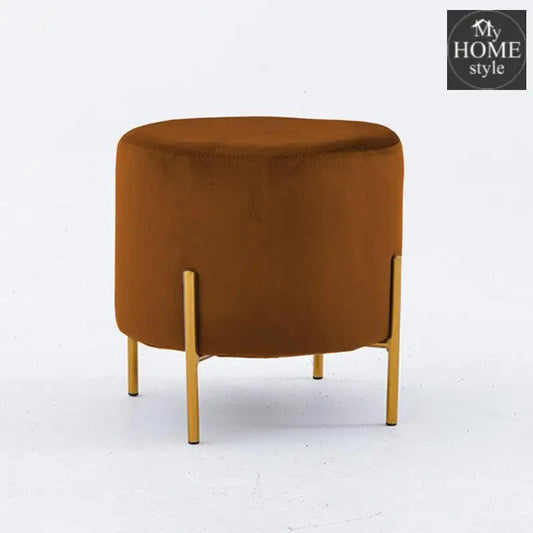 Wooden stool Round shape With Steel Stand - 180 - myhomestyle.pk