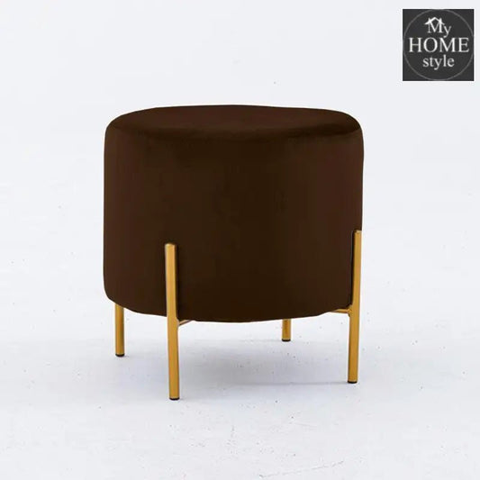 Wooden stool Round shape With Steel Stand - 181 - myhomestyle.pk