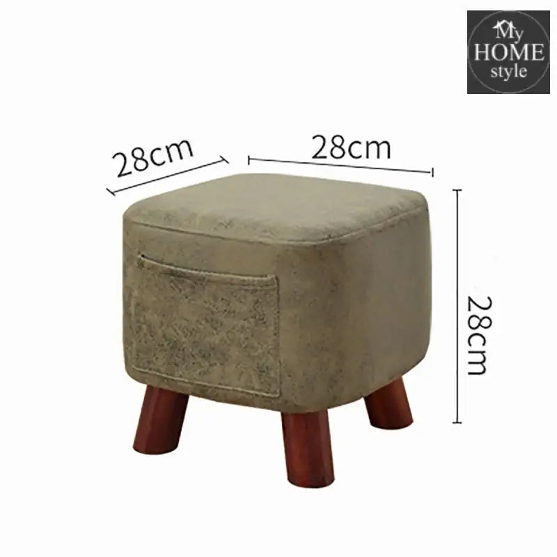 Wooden stool Square shape With Pocket -162 Small - myhomestyle.pk