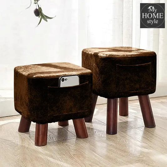 Wooden stool Square shape With Pocket -163 - myhomestyle.pk