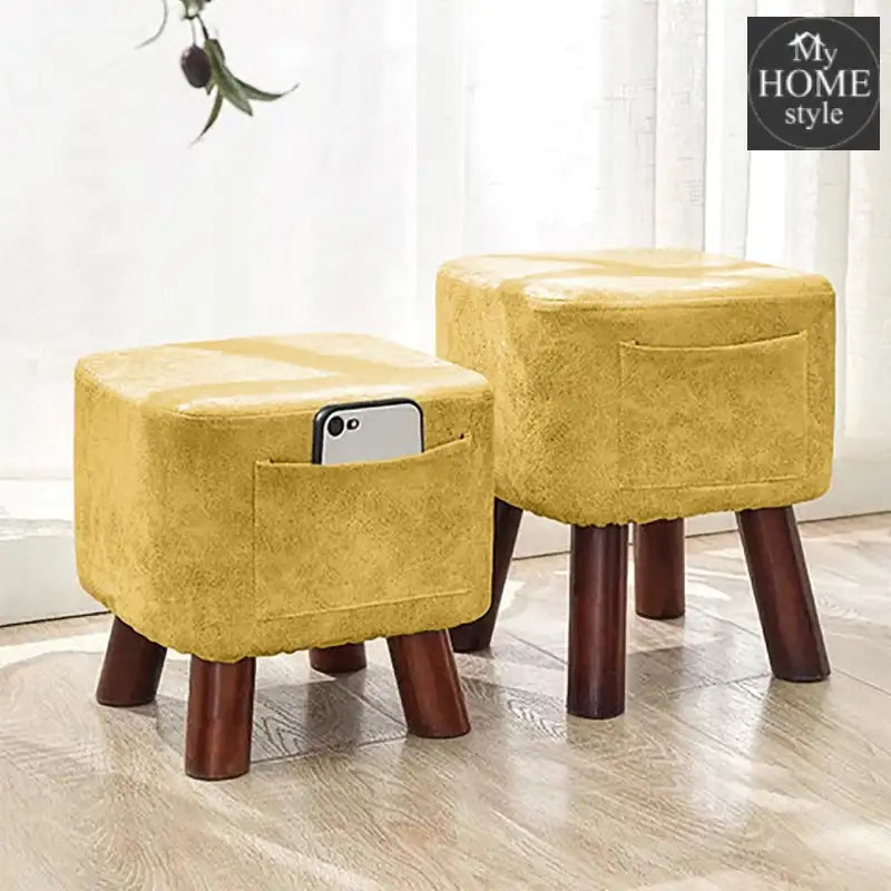 Wooden stool Square shape With Pocket -164 - myhomestyle.pk